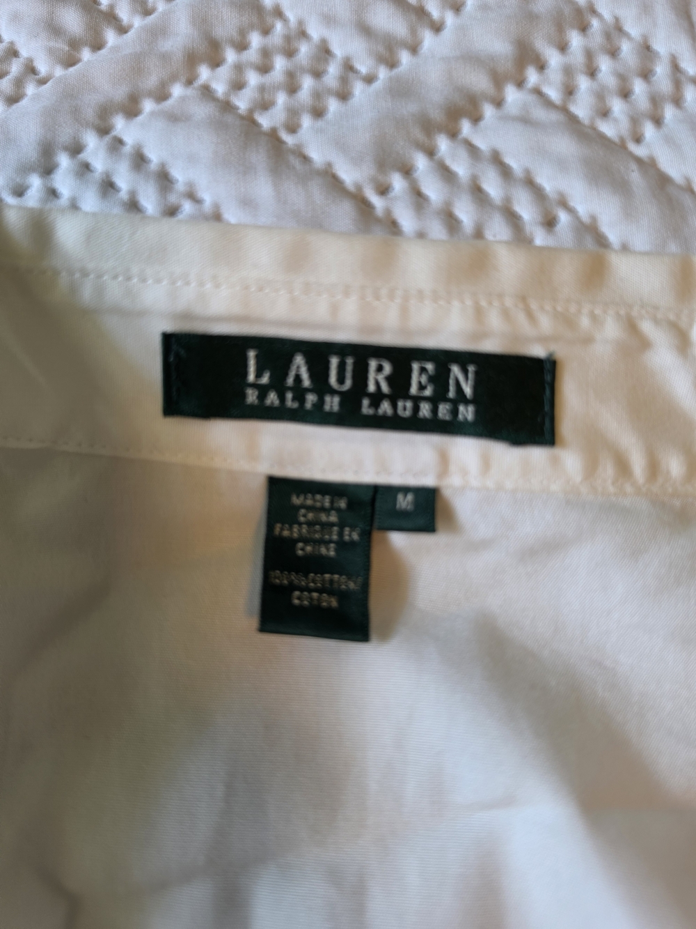 Ralph Lauren Cream Ruffle Front Button-Down Shirt - Long Sleeve - Picture 2 of 4